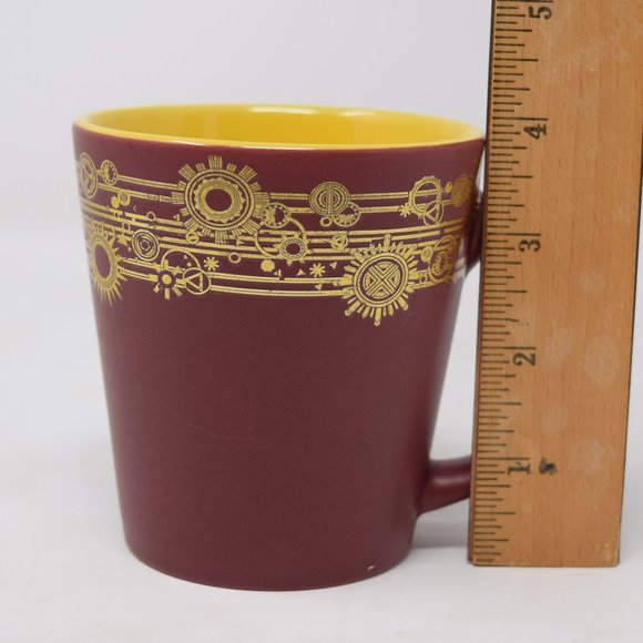 Empire State Building Coffee Mug Matte Maroon Red Glossy Yellow Gold Rare 11 oz - Picture 12 of 12